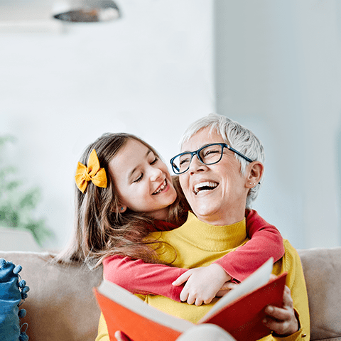 Grandma with granddaughter